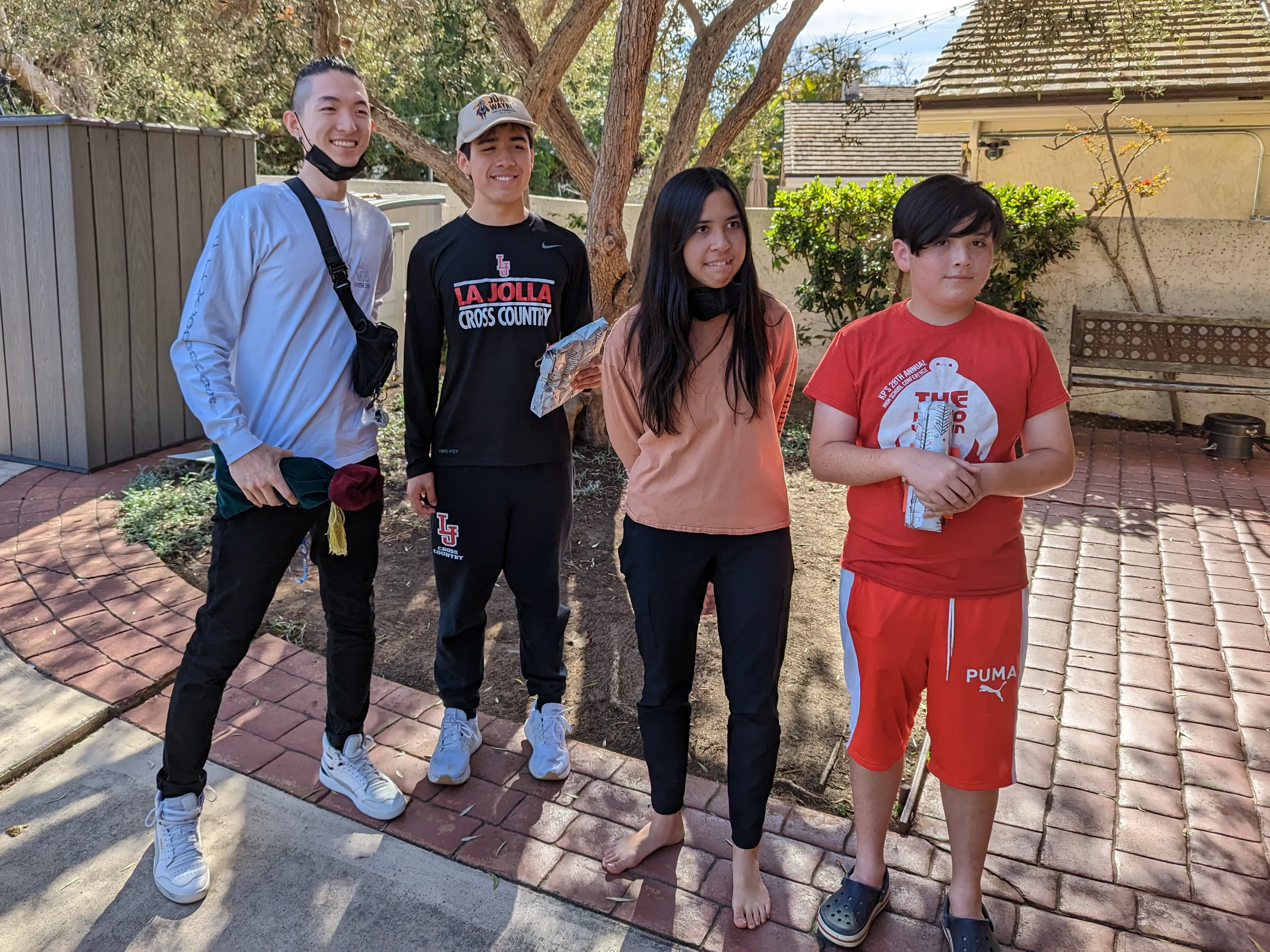 With the Williams family.