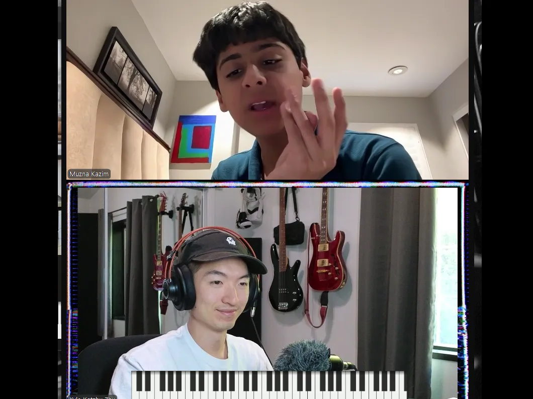 Hamza and I in session.