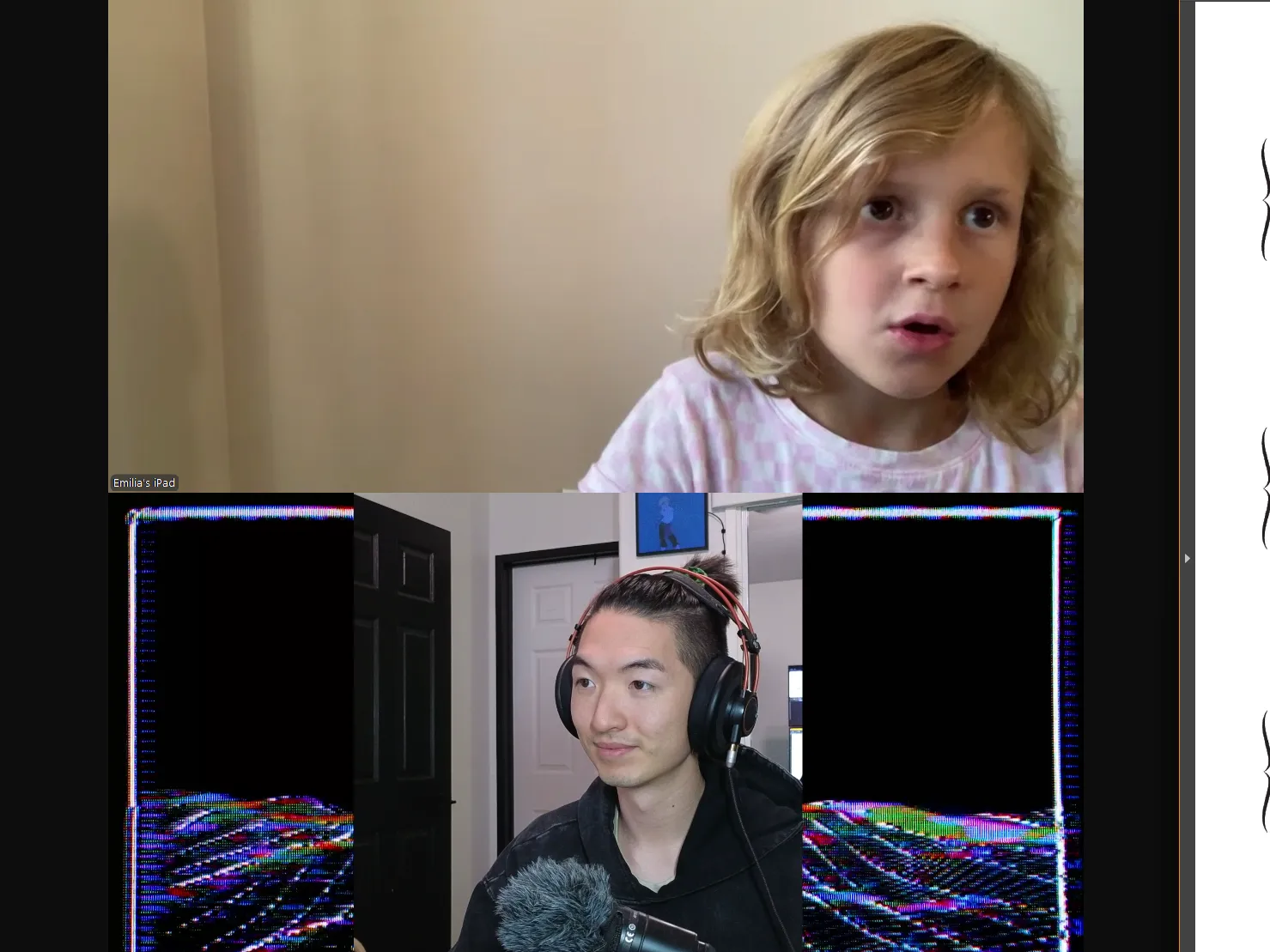 Emi and I learning a new song.